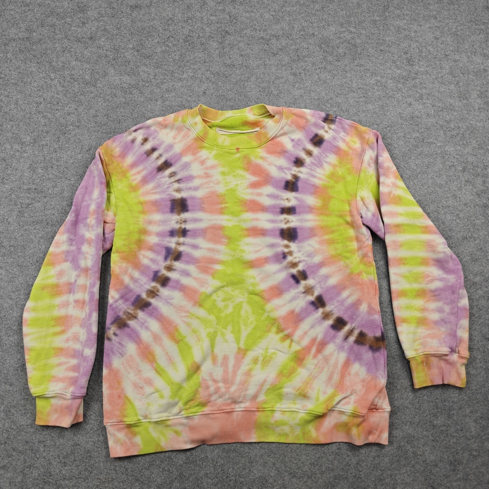 Raquel Allegra Sweatshirt Womens 1 Small Multicolor Pullover Batik Tie Dye